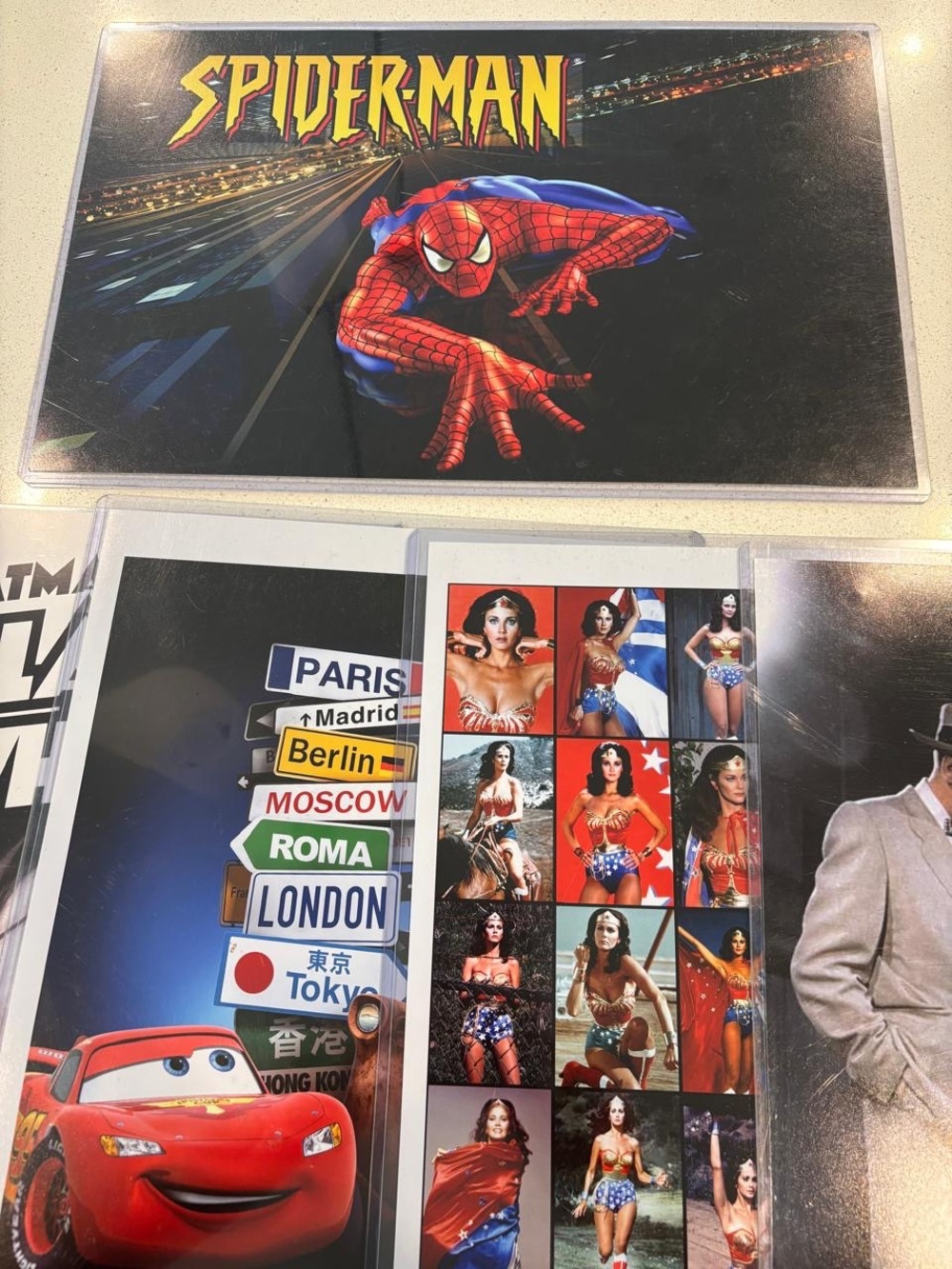Pop Culture Mini Poster Art Lot Spider-Man Batman Cars Wonder Woman #R71